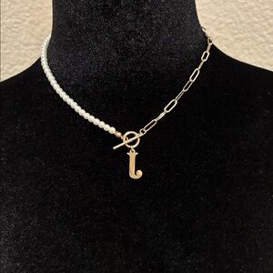 Gold and Pearl Chain Necklace 14K
